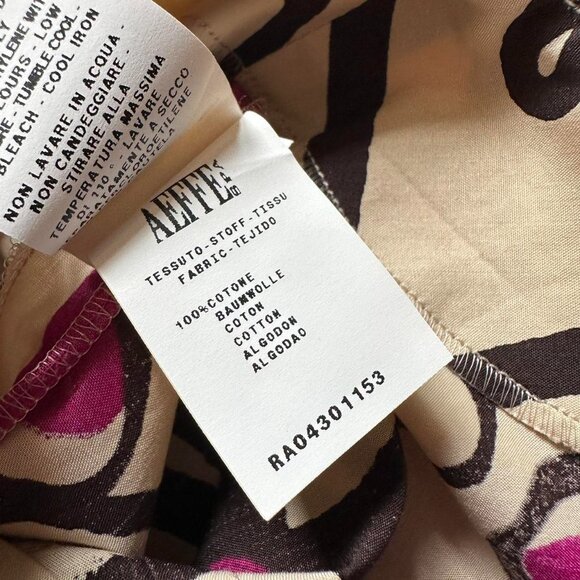 Moschino Cheap And Chic Hearts Flower Camp Midi Dress Size 8‎ Women Beige Pink - Picture 8 of 8